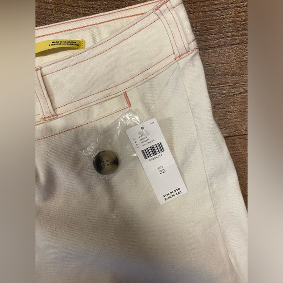 NWT Anthro Maeve The Ettie High Rise Crop Wide Leg Linen Blend Pant Size 32 - Picture 5 of 8